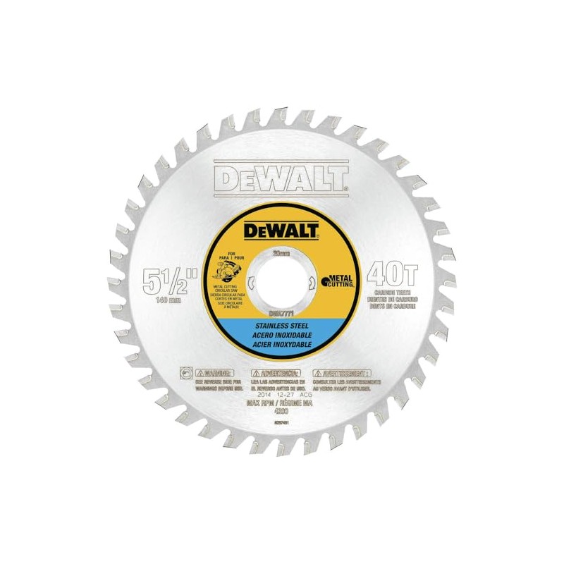 DEWALT Circular Saw Blade, 5 1/2 Inch, 30 Tooth, Stainless