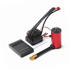 S3670 2650KV Brushless Motor Sensorless Waterproof Motor and 120A Brushless ESC XT60 Plug Programming Card Replacement for HSP HPI Traxxas 1/8 RC Car Truck