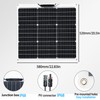 Flexible Solar Panel 50W 12V Monocrystalline Module Fiberglass Lightweight Charge