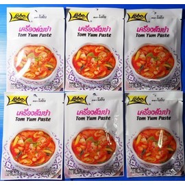 6 Pack Lobo Tom Yum Paste 30g Thai Herbal Food Delicious DIY (30X6)g