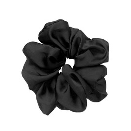 JeoPoom Silk Hair Rope, Silk Hair Scrunchy, Elastics Ponytail Holder, Donut Hair Ties, Silk Scrunchies for Women, Girls, Ladies, Children(Pink)