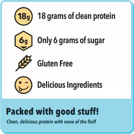 Jimmy! Clean Protein Bar, Chocolate Peanut Butter Energy Bar, 18g Protein, Low Sugar, Gluten Free, Single Sample Bar