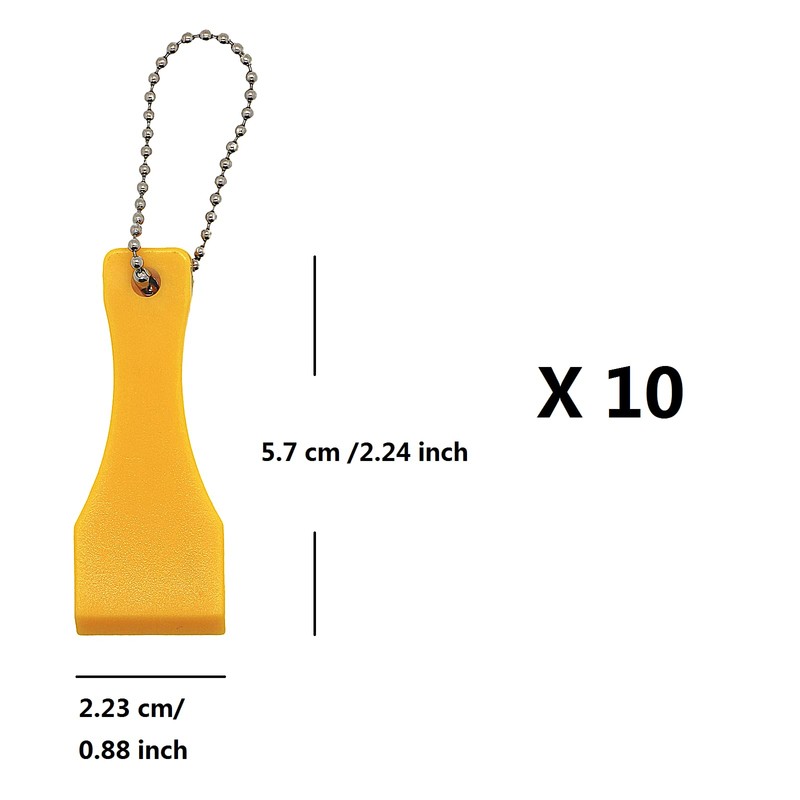 10pcs Plastic Scraper Tool Keychain, Scraper for Lottery Ticket, Scoop