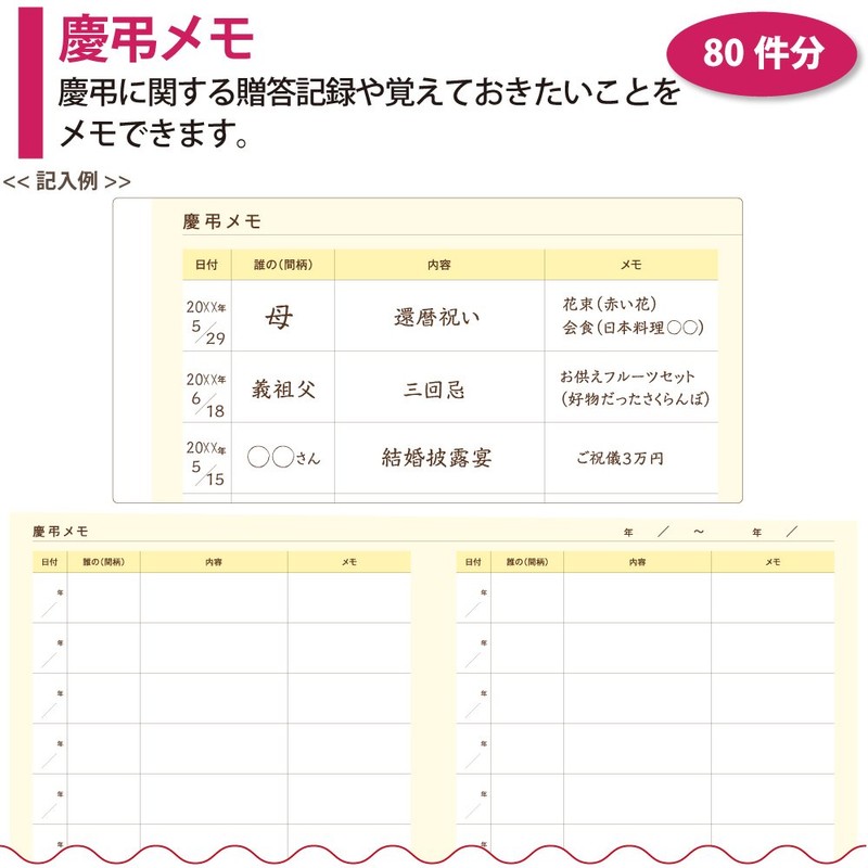 コクヨ ノート 贈答記録をまとめるノート LES-R103