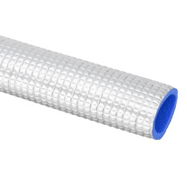 PATIKIL 6.6Ft Pipe Insulation Foam Tubing, 1-1/4"(32mm) ID 1-3/4"(44mm) OD Heat Preservation Foam Tube Cover Wrap with Aluminum Foil for AC Unit Air Conditioner Water Pipe, Silver Blue