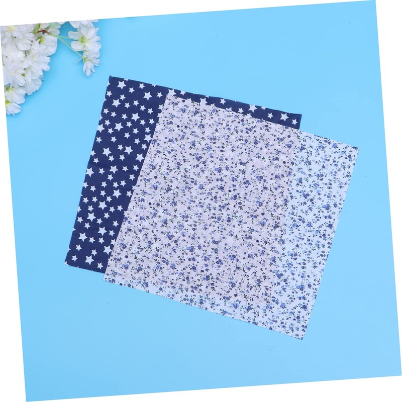 Hohopeti 7pcs DIY Cotton for Craft Sewing Projects Navy Blue
