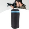 Zunate Camera Lens Bag, Waterproof Lens Bag with Zip, Metal