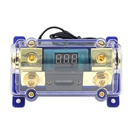 ZOOKOTO 200A Digital Circuit Breaker,Car Stereo Audio Led Display Digital Voltage Inline ANL Fuse Holder 0 2 4 Gauge in Out with 200 Amp Fuse