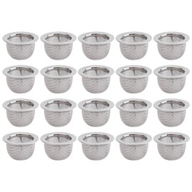 20Pcs Cocktail Smoker Filter Accessories, Double Screen Filter, Washable Stainless Steel Mesh Screen Filter Bowl
