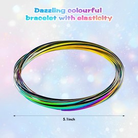 LYCBTC Flow Ring Spinner Arm Toy, 5.1" Colorful Changing Fidget Flow Toy Infinity Loop Hand Rings Stress Relief & Fun Flow Toys for Kids and Adults