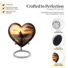 YATHABHISA Red Cardinal Heart Shaped Urn Keepsake, Mini Urns for