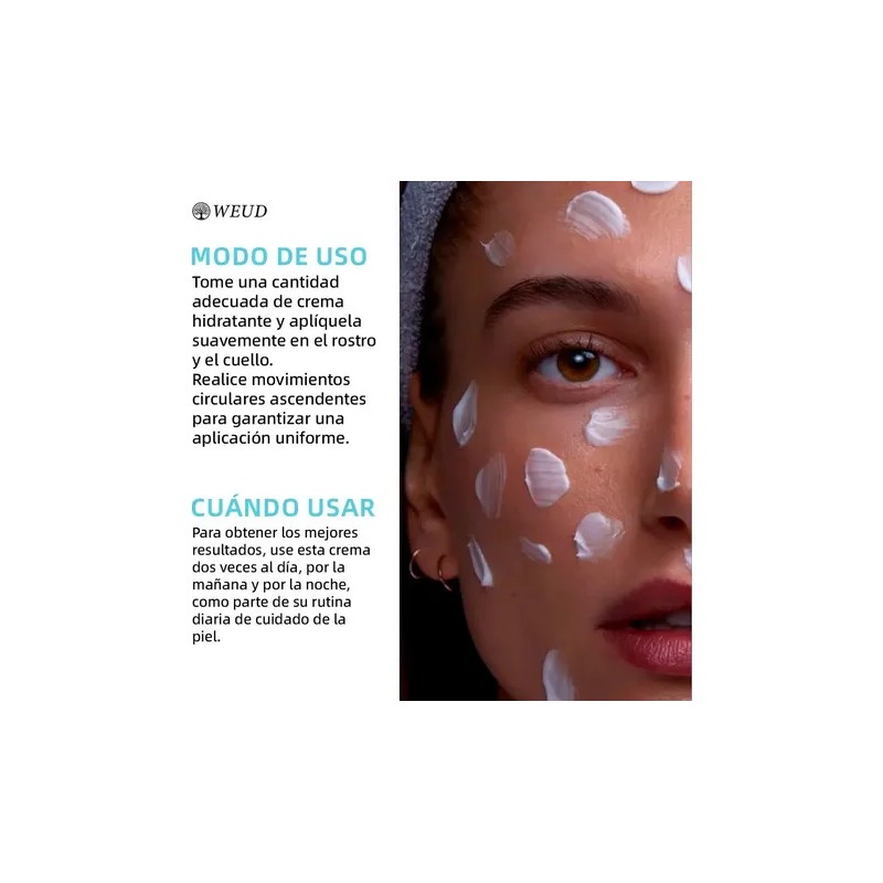 Weud Crema Hidratante Facial Reparadora Colágeno 100g