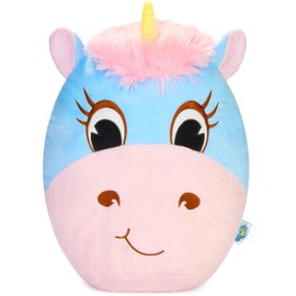 SQUISHBRUBIES Enya the Unicorn - 13.8 inches (35 cm) Cuddly Toy - Super Soft Plush Toy - Plush Toy for Cuddling, Giving and Collecting - Blue and Pink