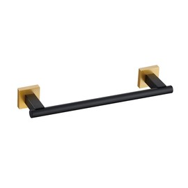 Miyili SUS 304 Stainless Steel 12-Inch Towel Bar Hand Towel Holder for Bathroom or Kitchen Wall Mount Black & Gold, A02BG30A
