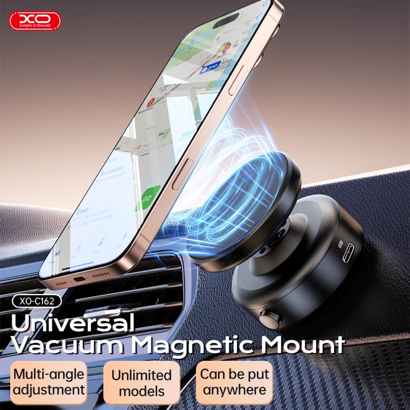 Universal XO 360°Rotation Vacuum Car Magnetic Phone Holder Suction Cup