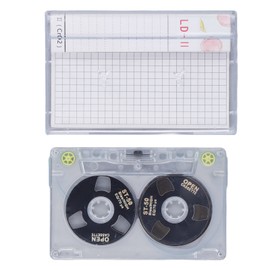 Blank Cassette Tapes High Output Low Noise DIY 46min Recording Time Reel to Reel Cassettes Tape for Music Recording Black
