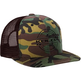Koloa Surf Thruster Logo Mesh Back Trucker Hat in Camo with Black Logo