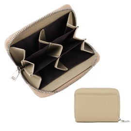 imeetu Mini Wallet, Coin Case, Key Case, Coin Purse, 6 Compartments, Genuine Leather, Compact, Lightweight, Convenient, Small, Genuine Cow Leather, Multifunctional, Small Items, Simple, Casual,