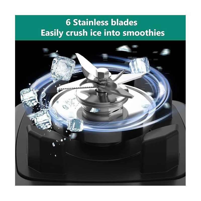 OMMO Blender 1800W, Professional High Speed Countertop Blender with Stainless