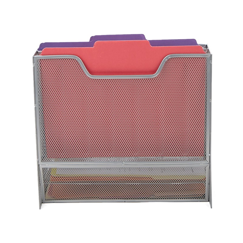 Mind Reader Metal Mesh Desktop File Organizer, 3-Tier Paper Tray