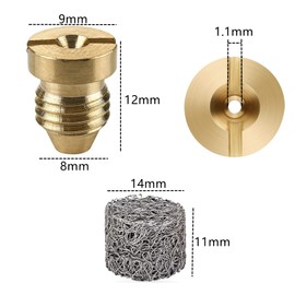 3Pcs Brass Thread Nozzle Tips Foam Maker Mesh Filter Foam Cannon Orifice Nozzle Snow Foam Lance Nozzle Foam Gun Accessories for Snow Foam Lance Grey