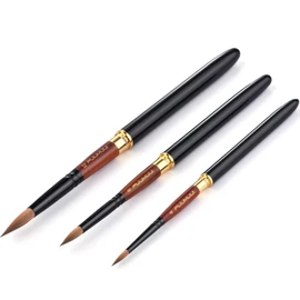 Kolinsky Sable Watercolor Brushes, Fuumuui Artist Travel Watercolor Paint Brushes with Pocket Size Leather Pouch Perfect for Watercolor Gouache Acrylic Ink Painting