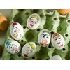 Heitmann Egg Colours Decorative Stickers, Cheeky Faces, Funny Stickers for