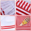 Therwen Red and White Stripe Apron Waiter Costume Soda Jerk