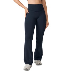 UNISSU Hugcurve No Front Seam High Waisted Flare Leggings for Women Bootcut Yoga Pants Buttery Soft Lounge Workout - 31.5'' Twilight Blue Small