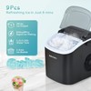EUHOMY Countertop Ice Maker Machine with Handle 26lbs in 24Hrs