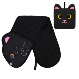 Oven gloves and pot holders, baking gloves, oven gloves, non-slip oven gloves, oven gloves, cooking gloves, baking gloves for cooking, baking, grilling