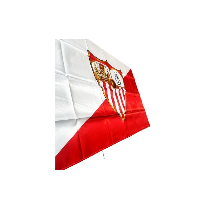 Sevilla CF badsev Flag, Red/White, One Size