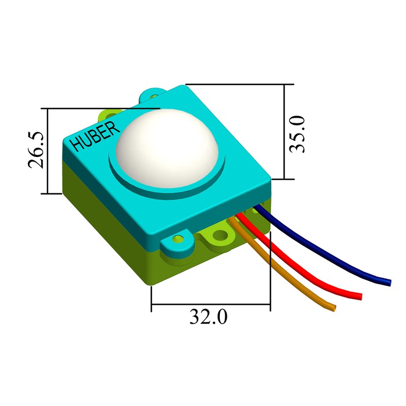 Huber Motion, 180° Motion Detector, White, Fitted, Concealed, Energy Efficient,