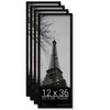 wallsthatspeak 12x36 Black Picture Frame for Puzzles Posters Photos or