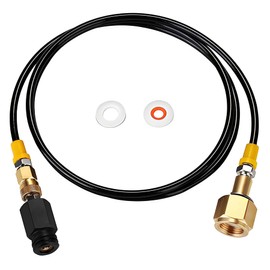 Alriedy CO2 Adapter Hose 1.5 m High Pressure Hose CO2 Tank Adapter for Sodastream Duo Quick Connect QC Adapter Set for Large CO2 Bottles W21.8-14 DIN477 Water Carbonator Hose