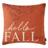 TRENDIN Fall Decorations Orange Hello Fall Pillow Cover 18x18 inch