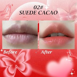 Cushion Matte Lip Cream, lápiz labial mate hidratante ligero de alto pigmento, línea de labios de terciopelo crema mezclable, barra de rubor a prueba 