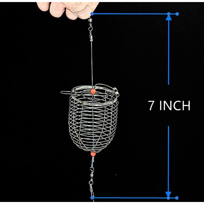 10Pcs/Pk Carp Fishing Bait Trap Cage Feeder Basket Holder Coarse