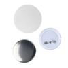 100 Set Pin Back Button Parts 2.3in Diameter Tinplate Plastic