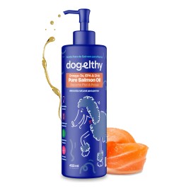 Dogelthy Aceite de Salmón Omega 3 para Perros 450 ml Nutritivo