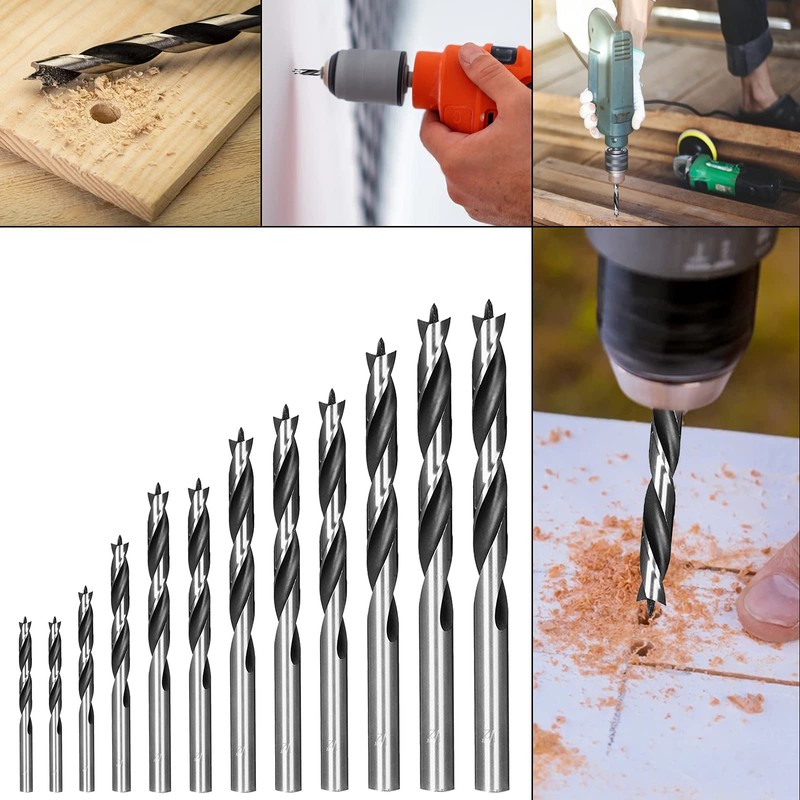 Narwhal Brad Point Wood Drill Bit Set (29 Pack with