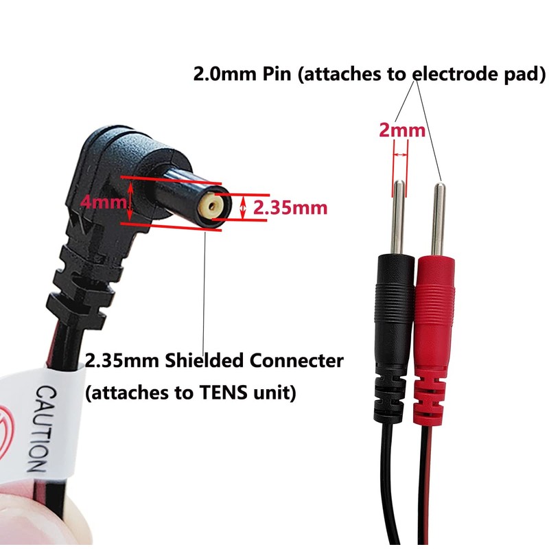 2Pcs/pack Replacement Electrode Lead Wires Connect Cables Pin 2mm For
