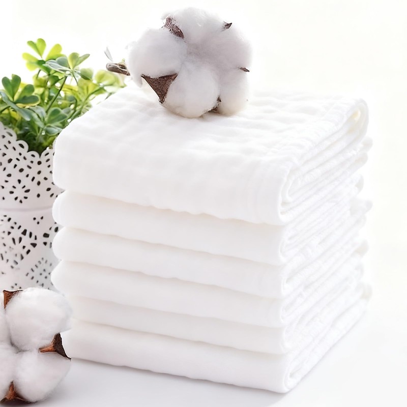 8Pcs Muslin Cloths for Baby, 12x12 Inch Cotton Muslin Squares,