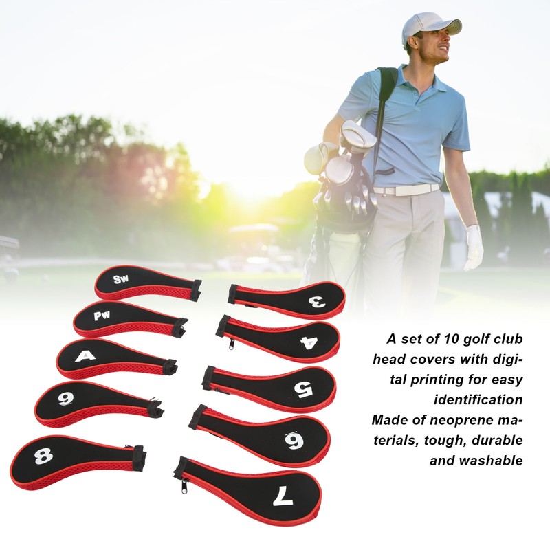 10Pcs Golf Club Head Cover Neoprene Golf Head Cover for