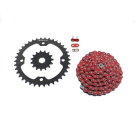 2004-2008 fits Yamaha YFZ450 YFZ 450 Red Chain and Black Sprocket 15/38 100L