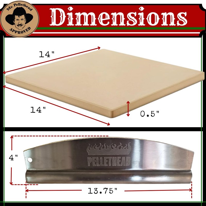 Full Size Rectangular Pizza Stone, Thick Baking Stone for Ovens,