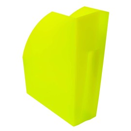 Exacompta - Ref 18081D - Magazine File - 292 x 110 x 320mm in Size, Suitable for A4+ Documents, Stable, Large Storage Capacity, Conical Shape for Handling - Lime Green