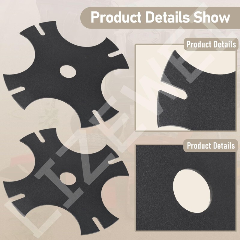LIZEWEI 3 Pack 375-525 Star Edger Blade (8 x 1