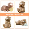 Vaguelly Pack of 16 Miniature Otter Figures Made of Resin