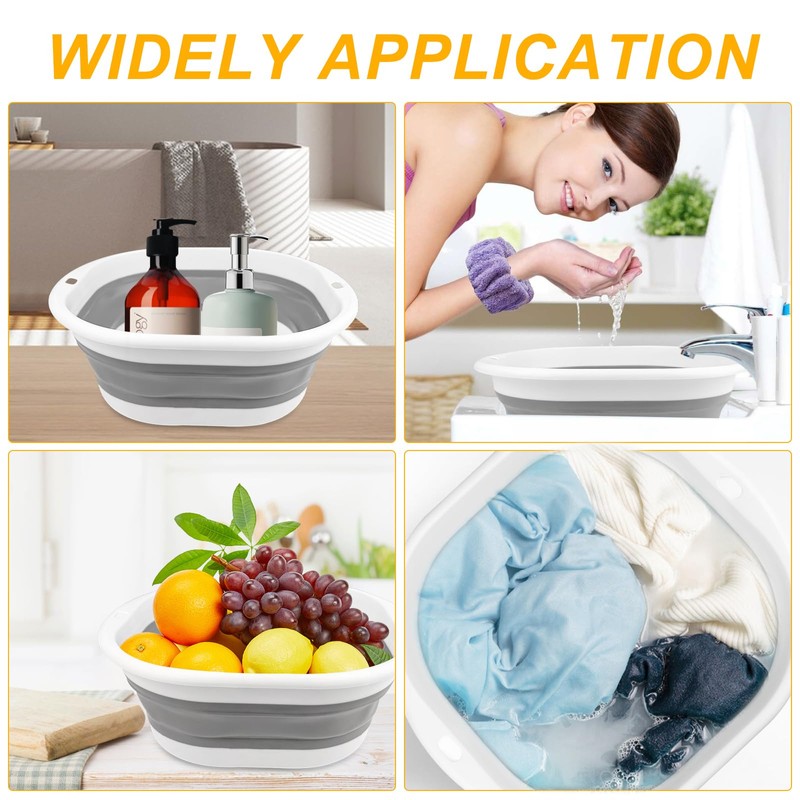 Chiluxendo Washing Bowl, Foldable Bucket, Foldable Tub, Washing Bowl, Portable